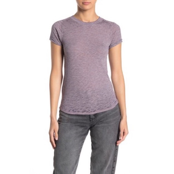 Free People Night Sky Marled Tee Purple Size Small NWT - Picture 1 of 2